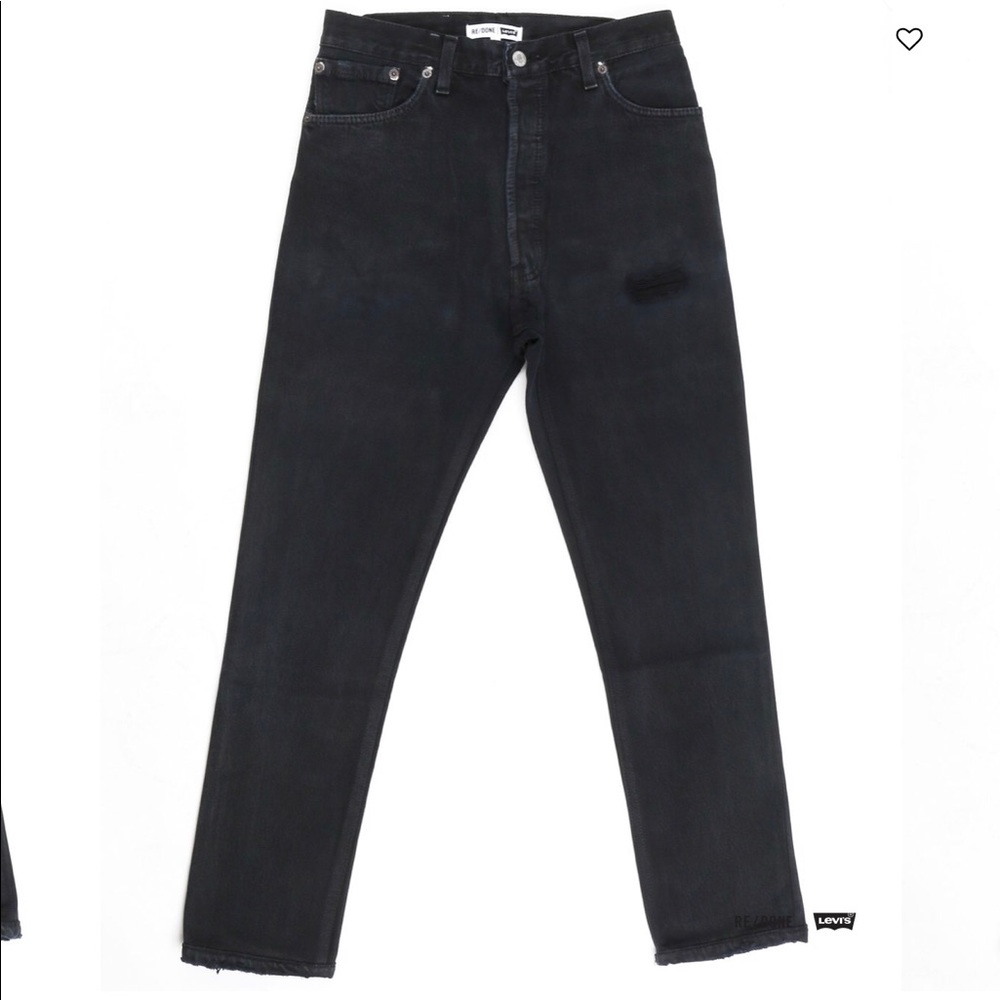RE/DONE Levi’s Black High Rise Ankle Crop, Size 26